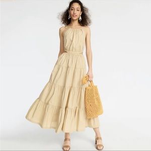 Size small Jcrew halter tie shoulder tiered dress, with cut outs